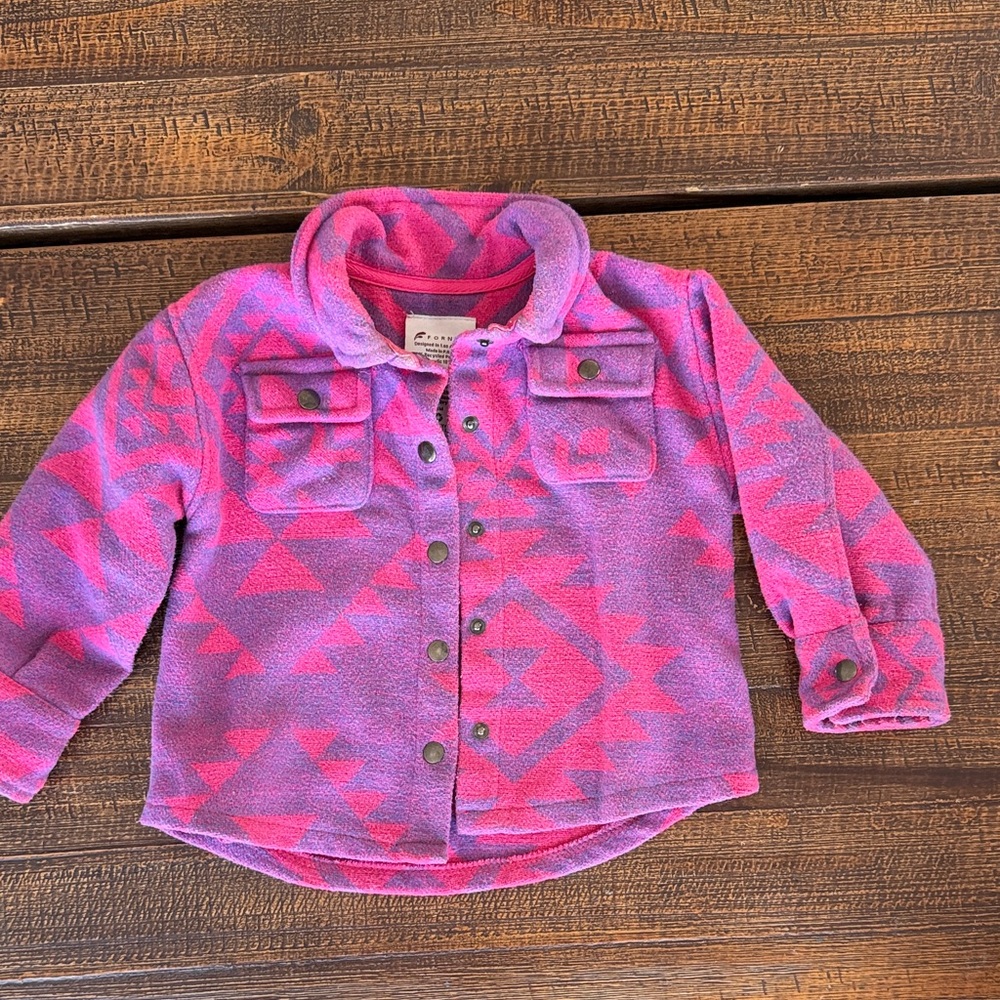 FORNIA Purple and Pink Kids Shacket